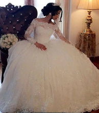 Load image into Gallery viewer, Ball Gown Wedding Dresses with Appliques