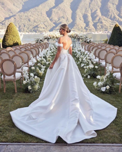 Load image into Gallery viewer, Off Shoulder Slit Side Wedding Dresses Bridal Gown