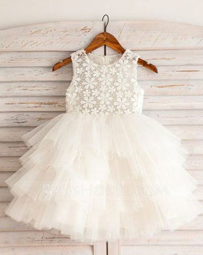 Charming White Flower Girl Dresses with Lace