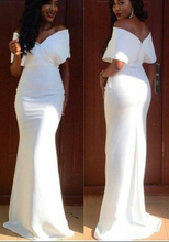 Charger l&#39;image dans la galerie, White Prom Dresses Mermaid Off Shoulder